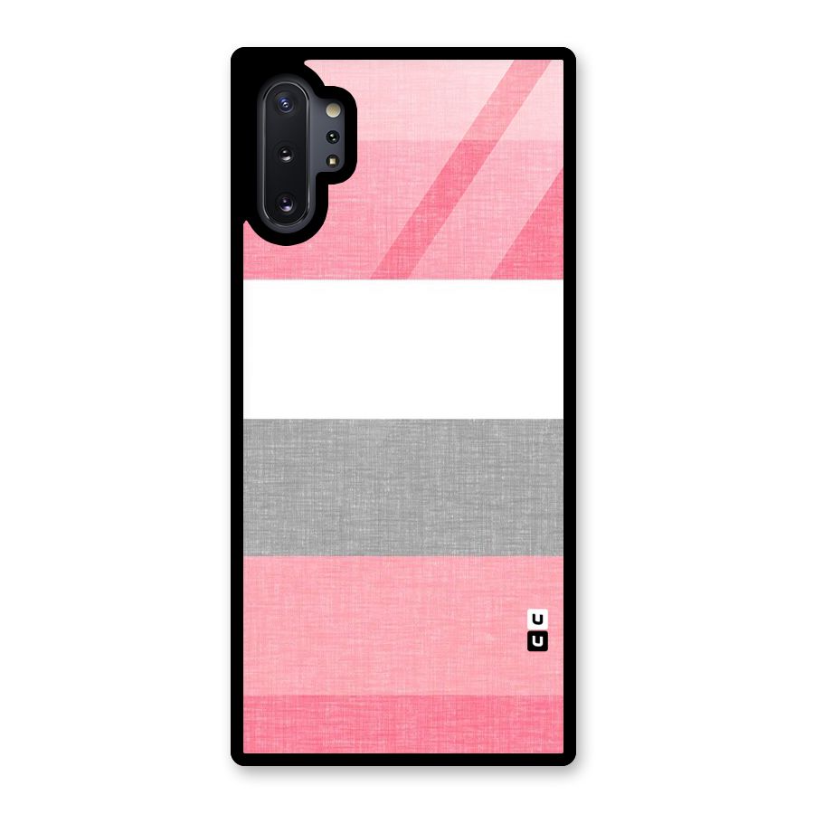 Shades Pink Stripes Glass Back Case for Galaxy Note 10 Plus