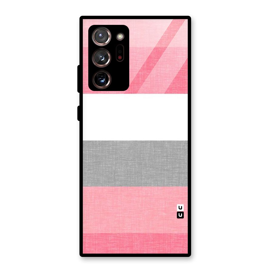 Shades Pink Stripes Glass Back Case for Galaxy Note 20 Ultra