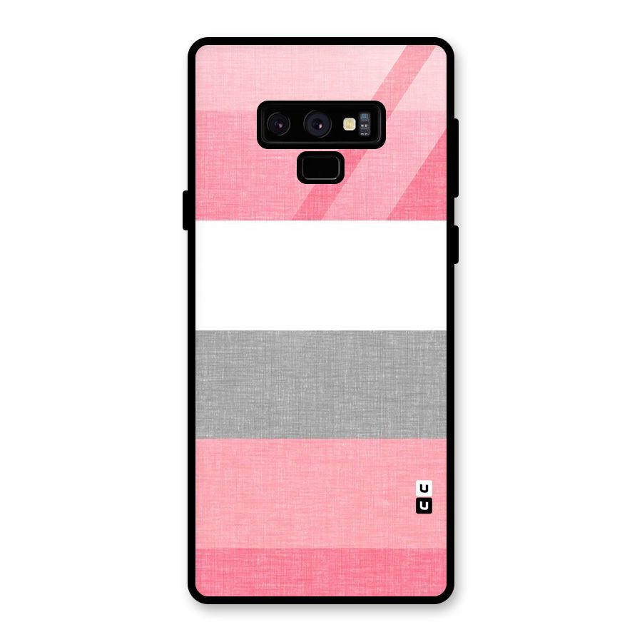 Shades Pink Stripes Glass Back Case for Galaxy Note 9