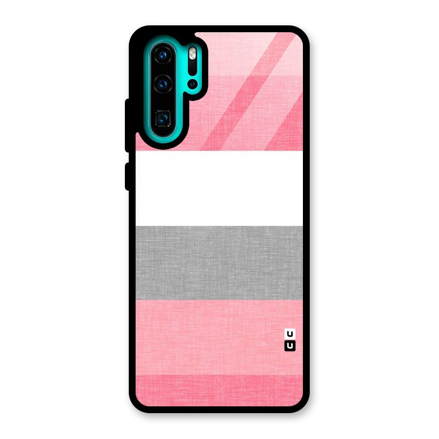 Shades Pink Stripes Glass Back Case for Huawei P30 Pro