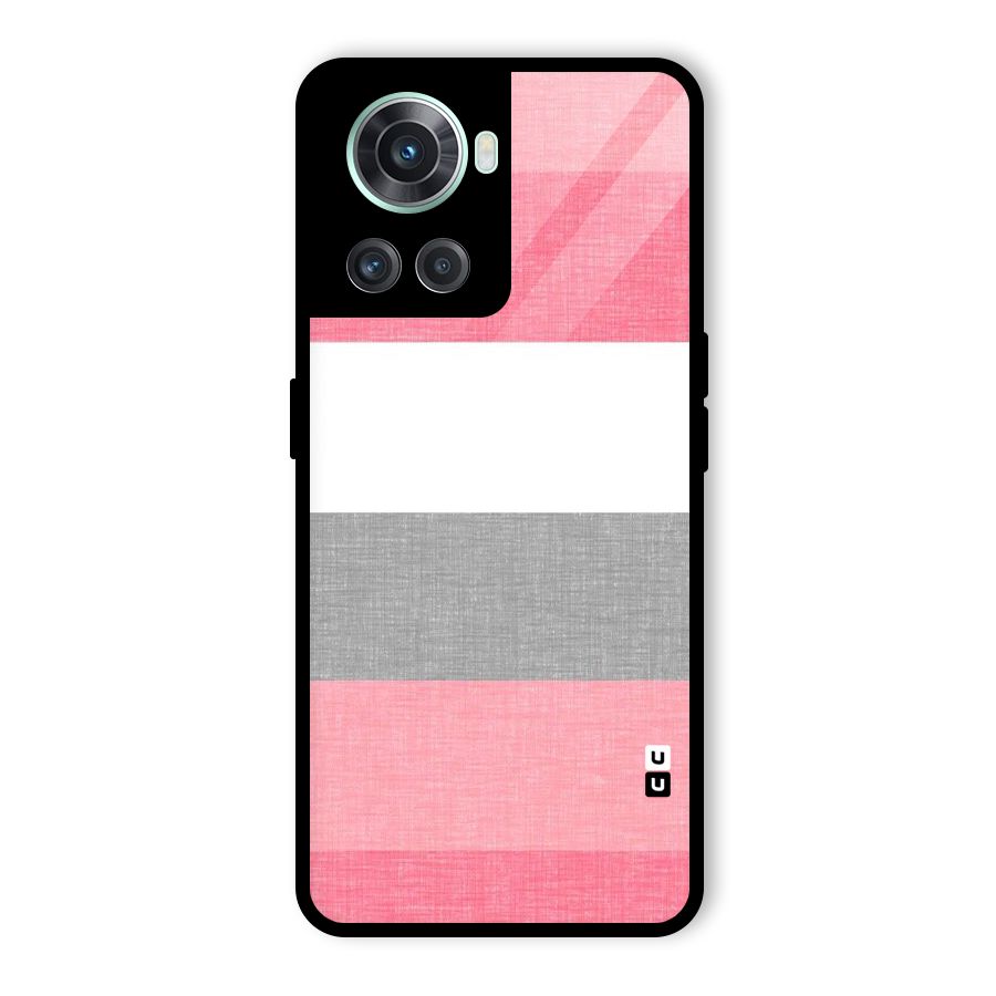 Shades Pink Stripes Glass Back Case for OnePlus 10R