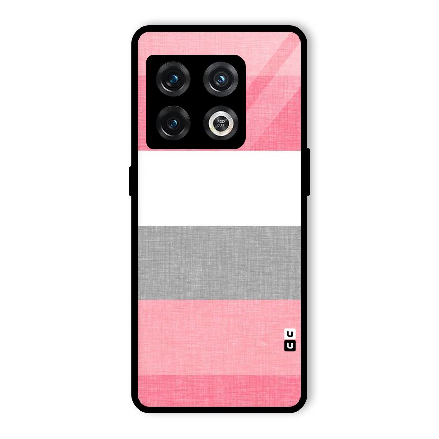 Shades Pink Stripes Glass Back Case for OnePlus 10 Pro 5G