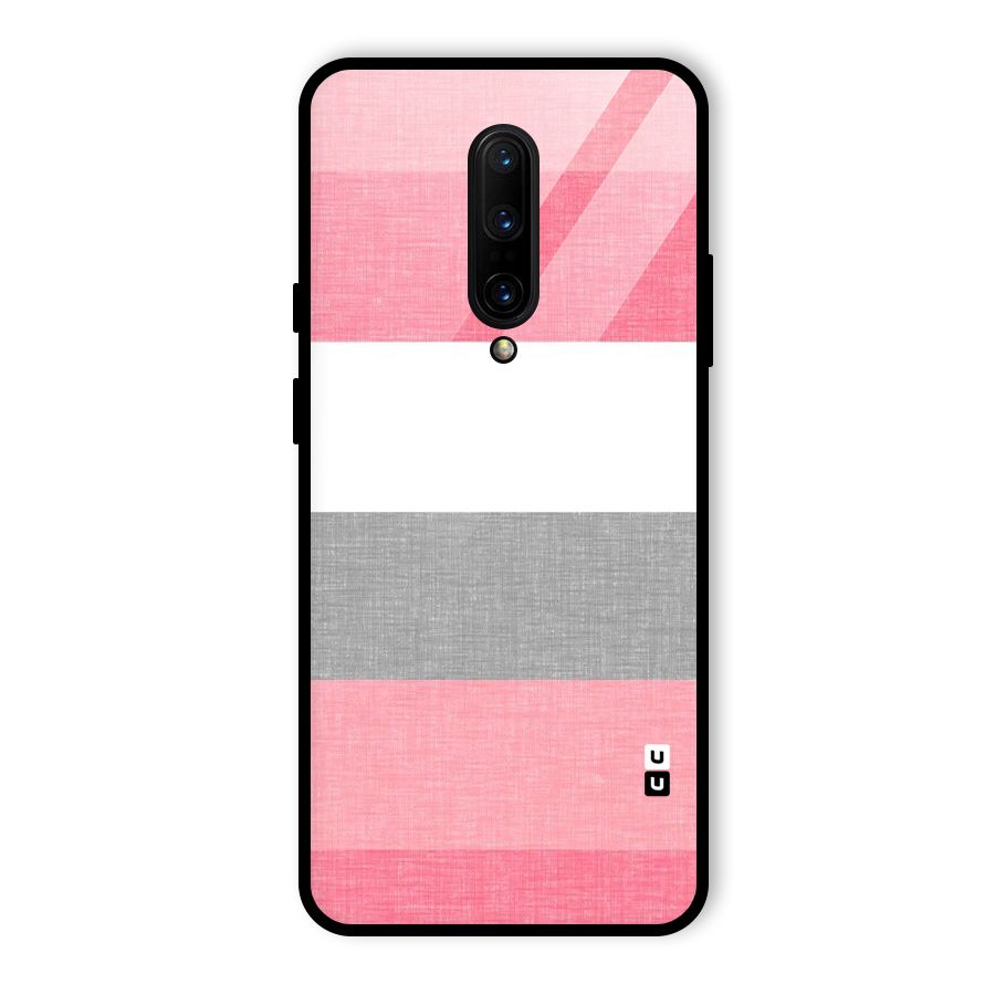 Shades Pink Stripes Glass Back Case for OnePlus 7 Pro