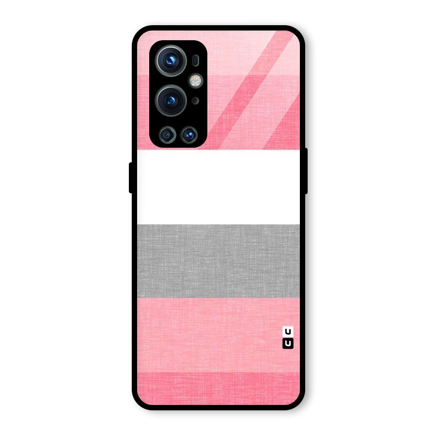 Shades Pink Stripes Glass Back Case for OnePlus 9 Pro