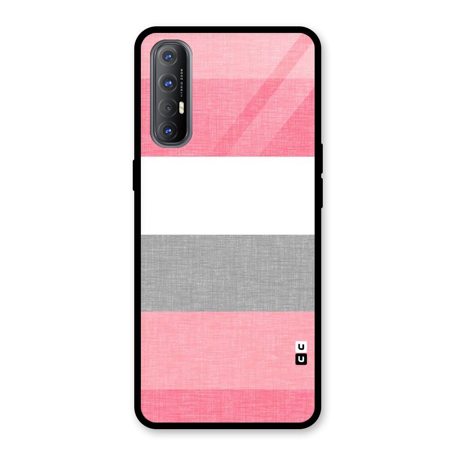 Shades Pink Stripes Glass Back Case for Oppo Reno3 Pro