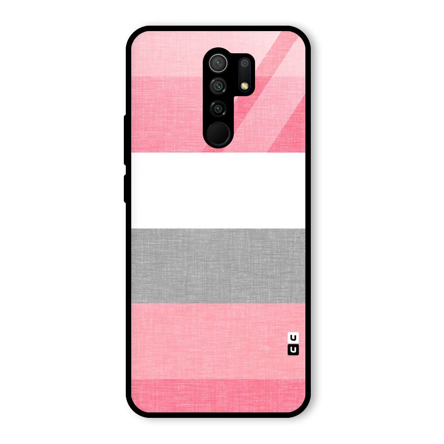 Shades Pink Stripes Glass Back Case for Poco M2