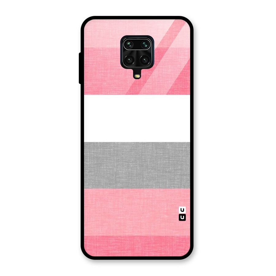 Shades Pink Stripes Glass Back Case for Poco M2 Pro