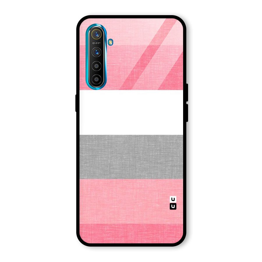 Shades Pink Stripes Glass Back Case for Realme X2