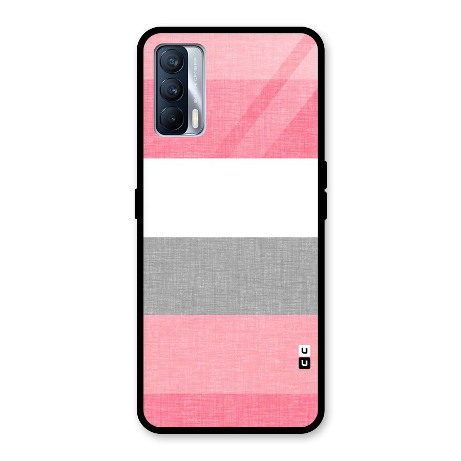 Shades Pink Stripes Glass Back Case for Realme X7