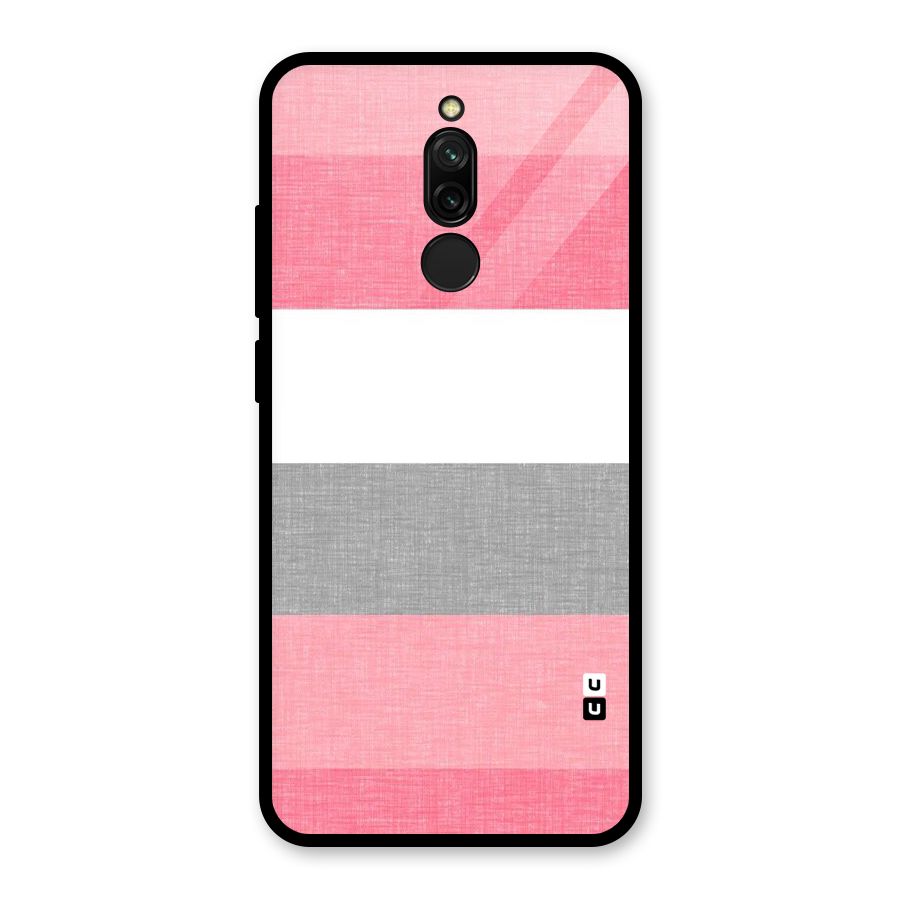 Shades Pink Stripes Glass Back Case for Redmi 8