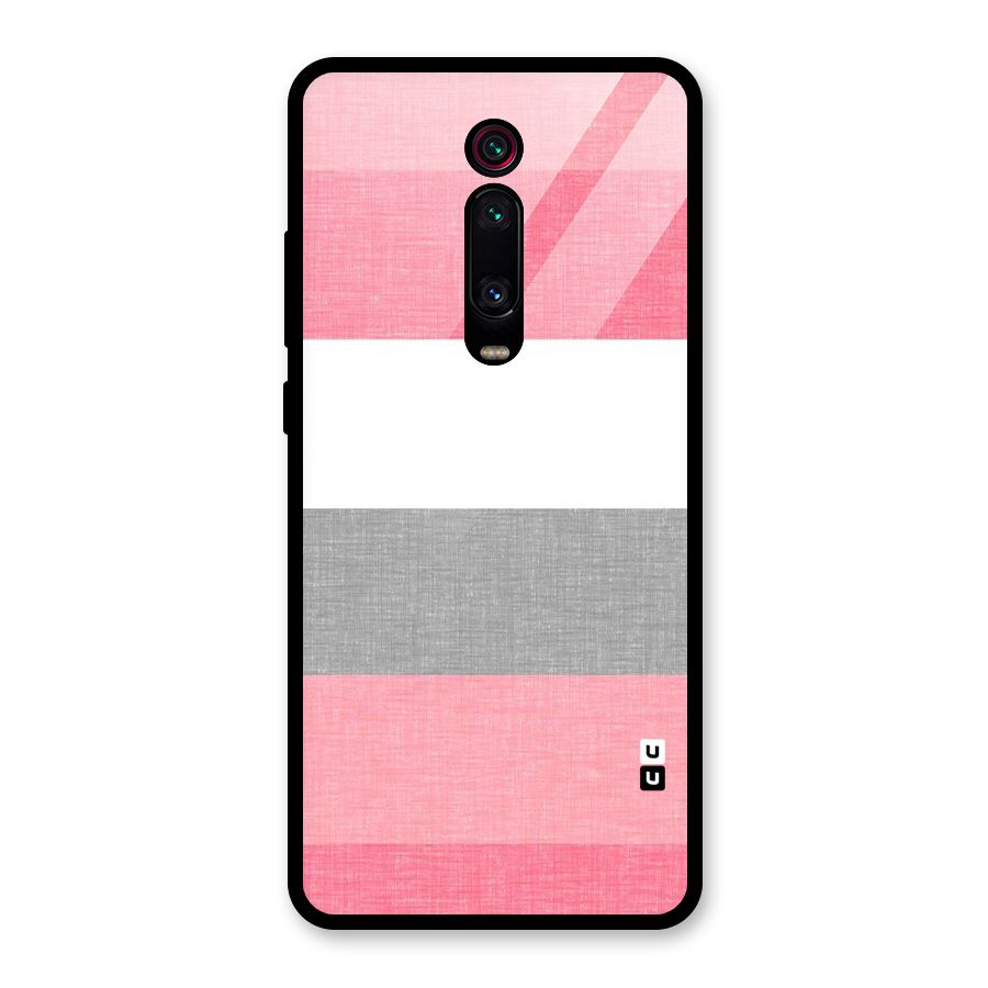 Shades Pink Stripes Glass Back Case for Redmi K20
