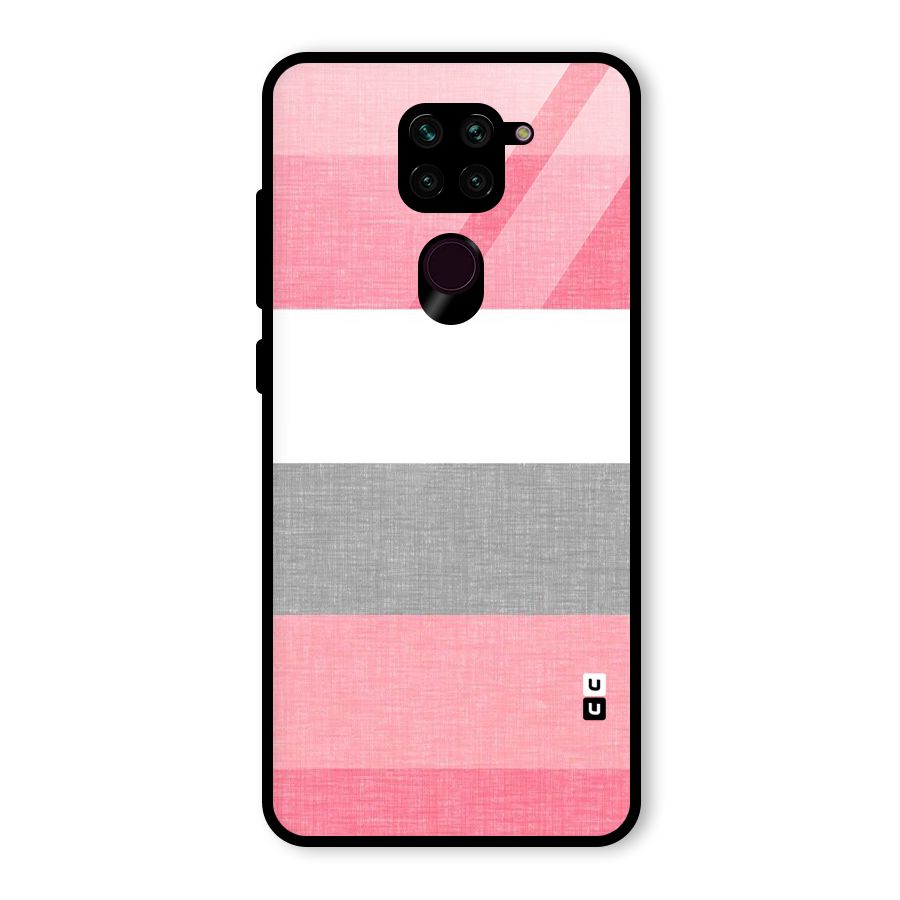 Shades Pink Stripes Glass Back Case for Redmi Note 9