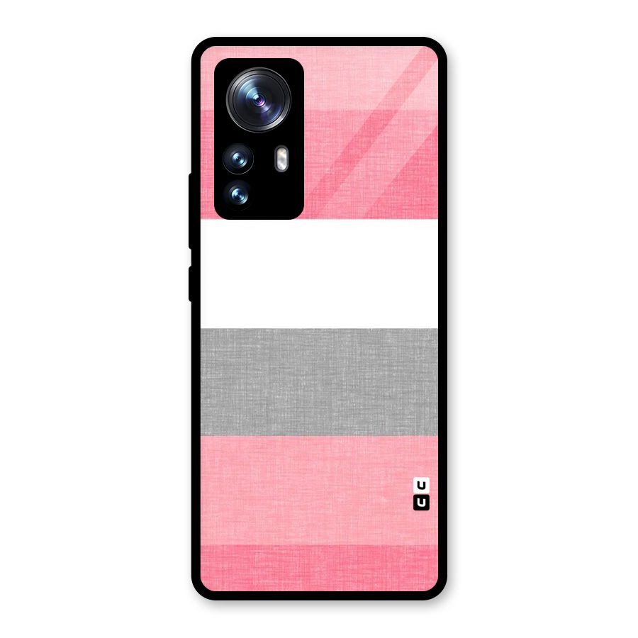 Shades Pink Stripes Glass Back Case for Xiaomi 12 Pro