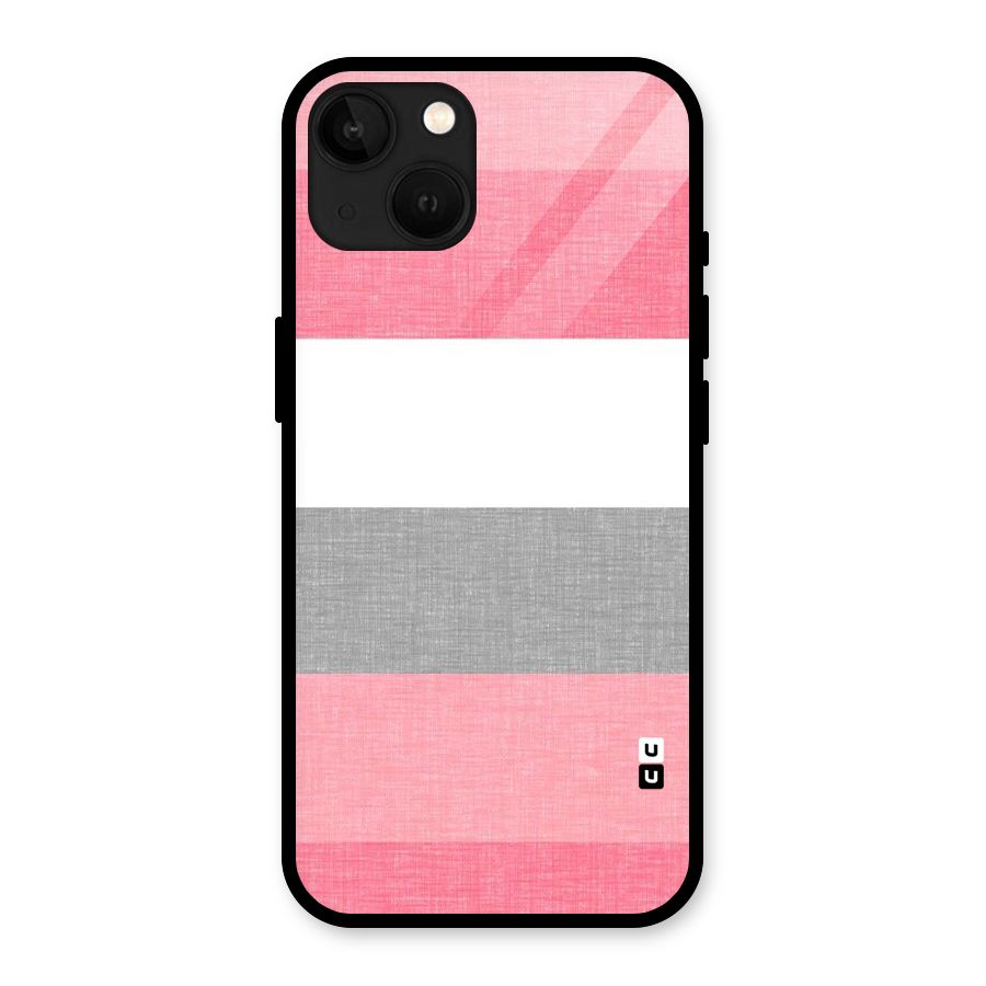 Shades Pink Stripes Glass Back Case for iPhone 13