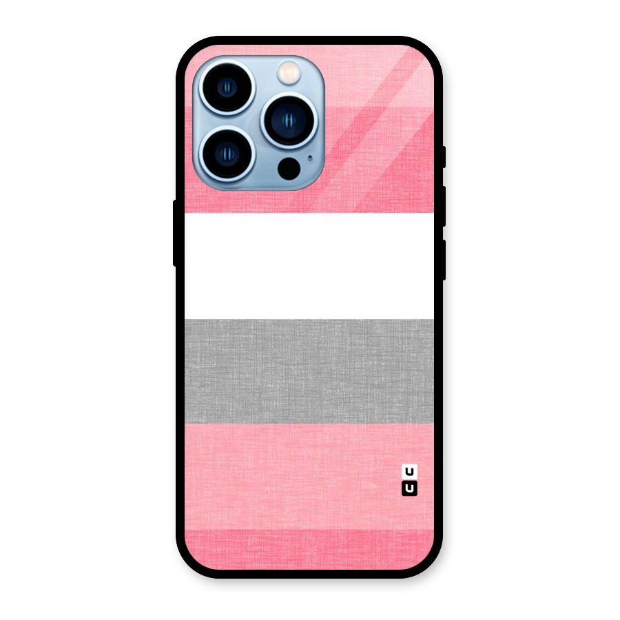 Shades Pink Stripes Glass Back Case for iPhone 13 Pro