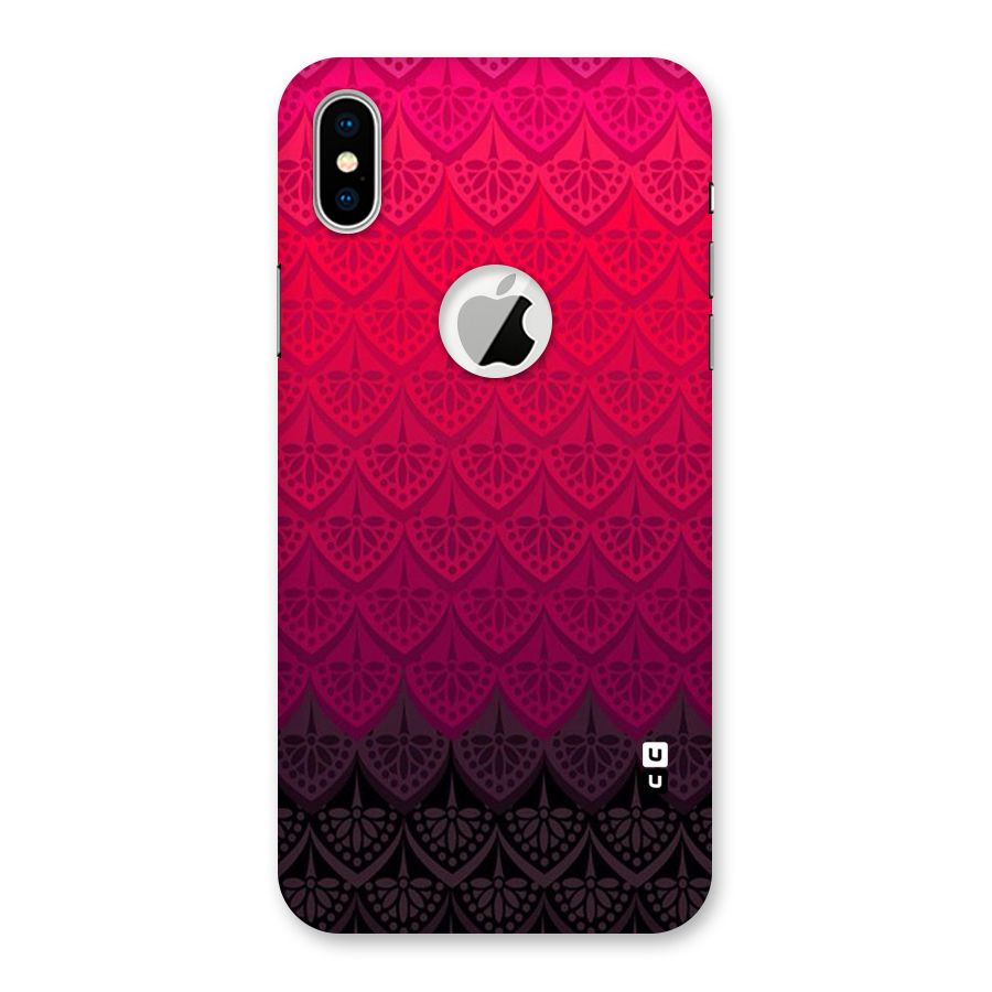 Shades Red Design Back Case for iPhone XS Logo Cut