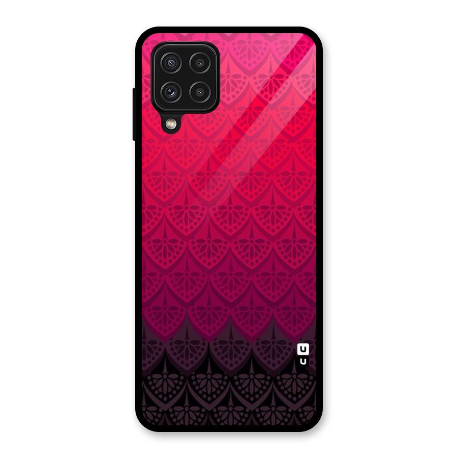Shades Red Design Glass Back Case for Galaxy A22 4G
