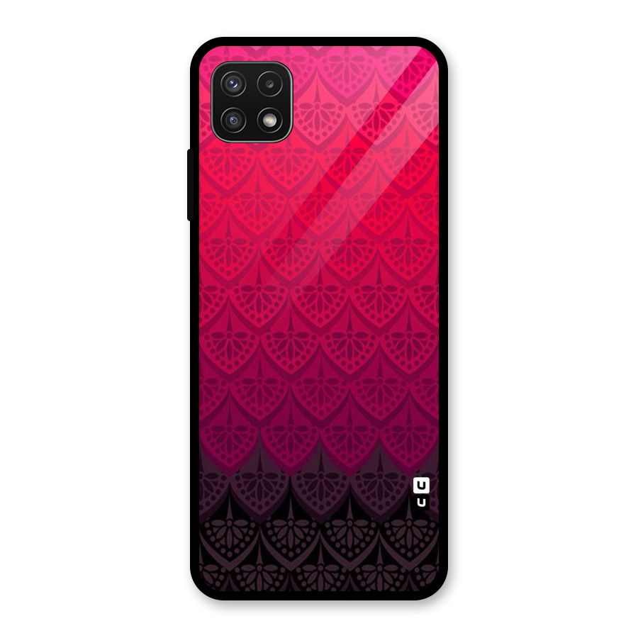 Shades Red Design Glass Back Case for Galaxy A22 5G