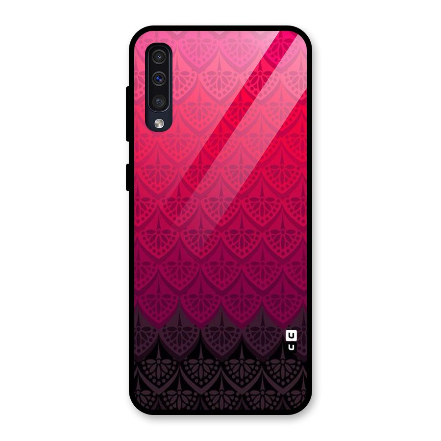 Shades Red Design Glass Back Case for Galaxy A50