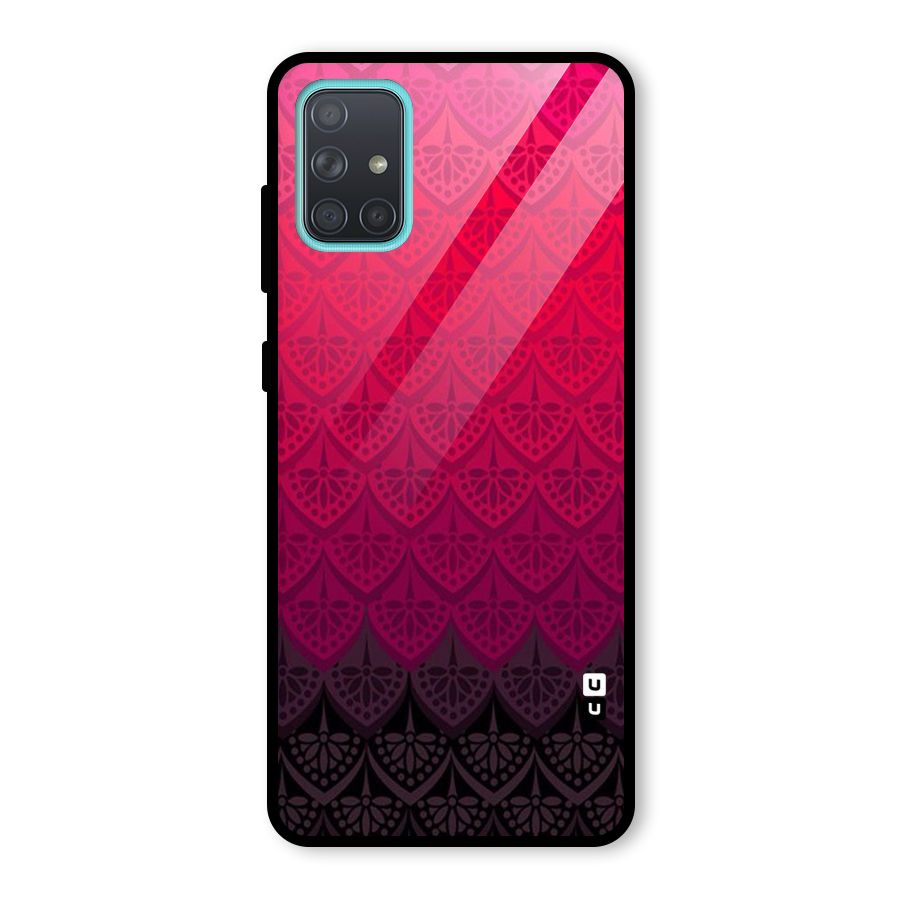 Shades Red Design Glass Back Case for Galaxy A71