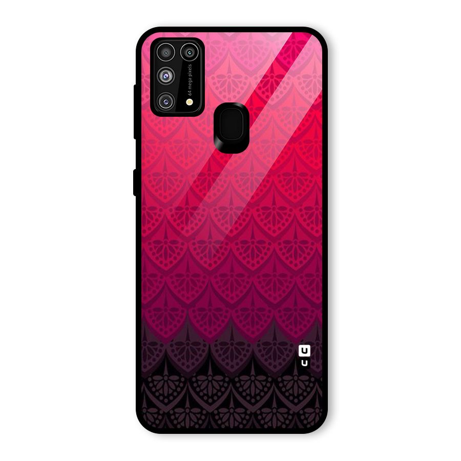 Shades Red Design Glass Back Case for Galaxy F41