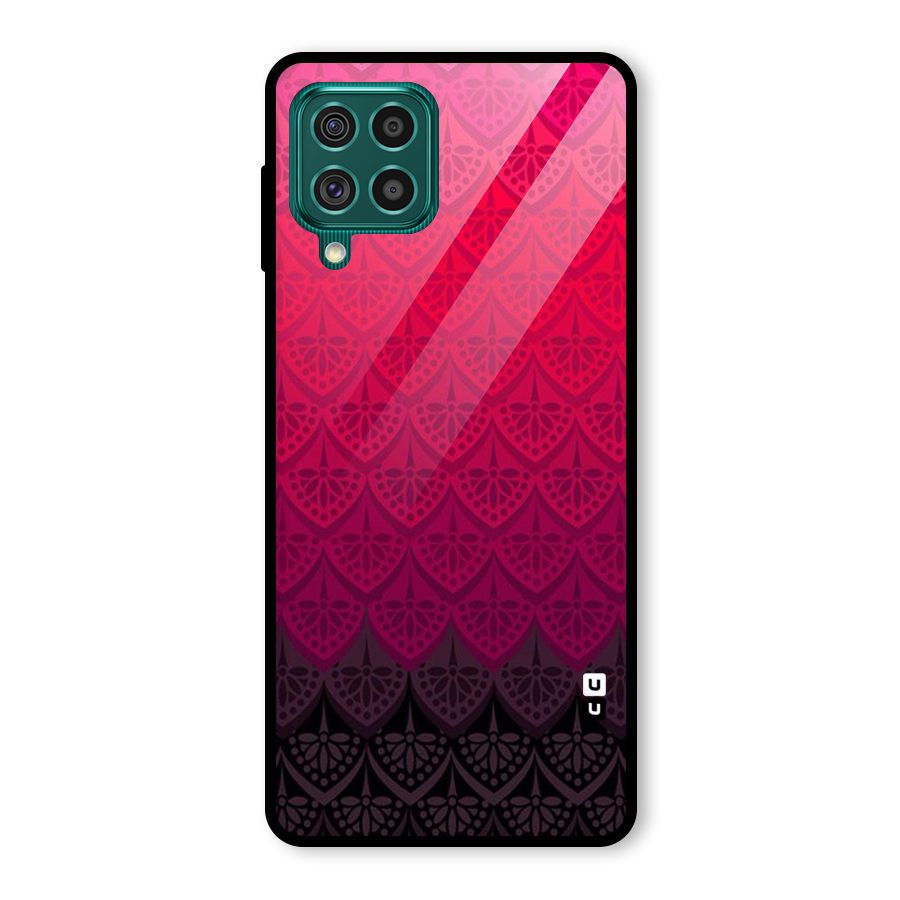 Shades Red Design Glass Back Case for Galaxy F62