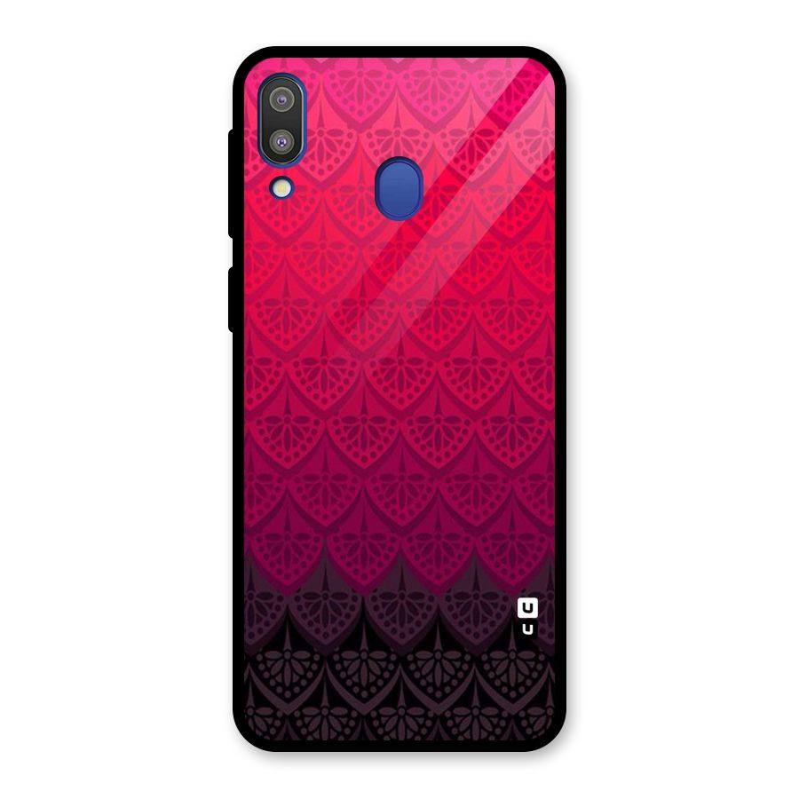 Shades Red Design Glass Back Case for Galaxy M20
