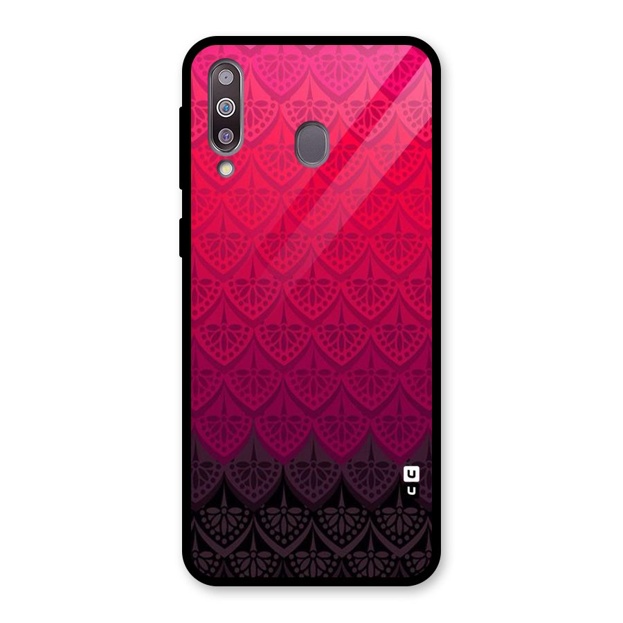 Shades Red Design Glass Back Case for Galaxy M30