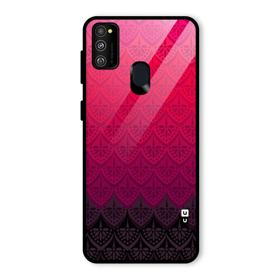 Shades Red Design Glass Back Case for Galaxy M30s