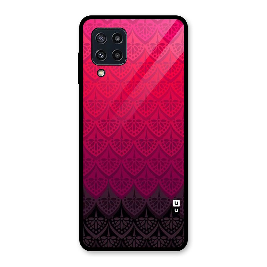 Shades Red Design Glass Back Case for Galaxy M32