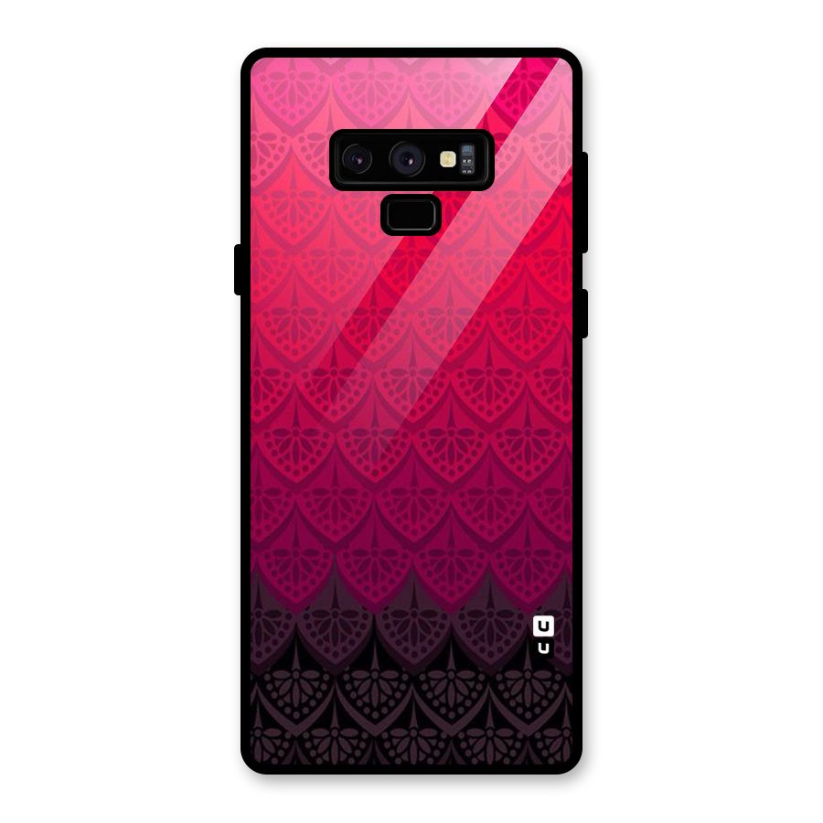 Shades Red Design Glass Back Case for Galaxy Note 9
