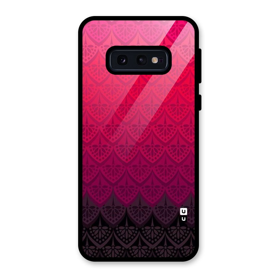 Shades Red Design Glass Back Case for Galaxy S10e