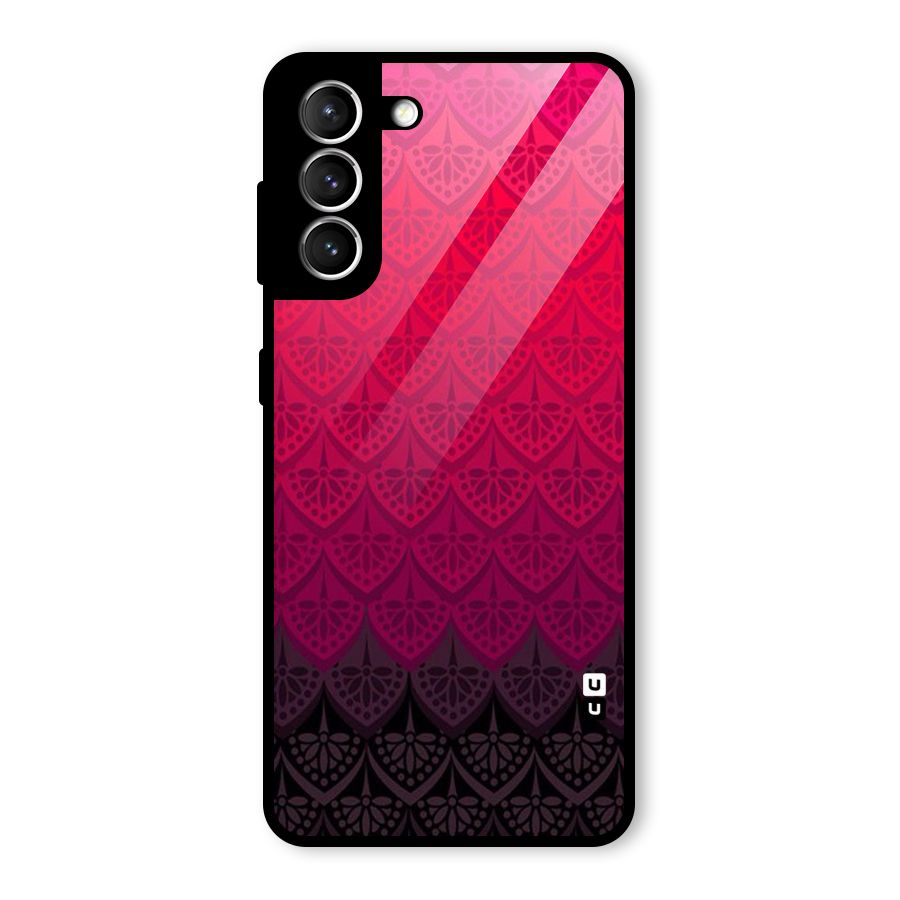 Shades Red Design Glass Back Case for Galaxy S21 5G