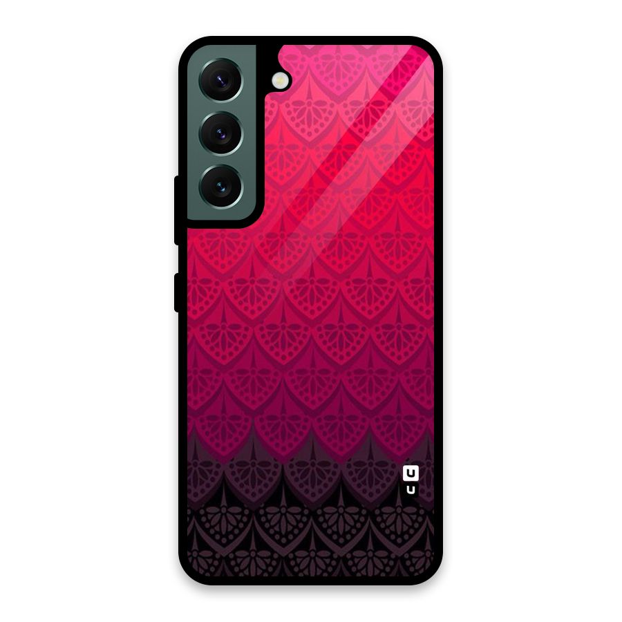 Shades Red Design Glass Back Case for Galaxy S22 5G