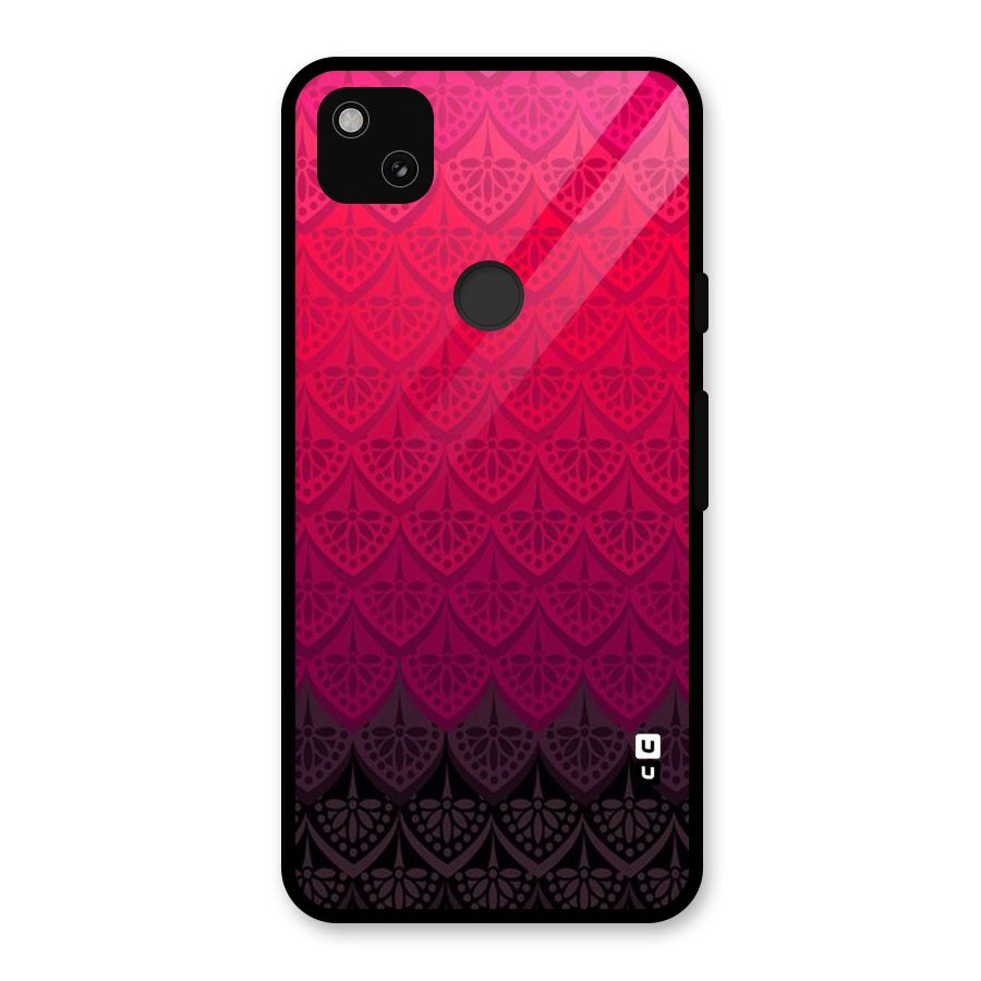 Shades Red Design Glass Back Case for Google Pixel 4a