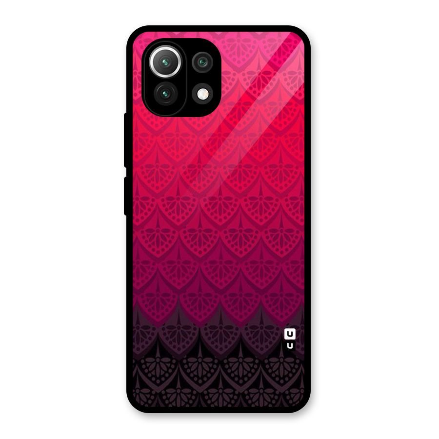 Shades Red Design Glass Back Case for Mi 11 Lite