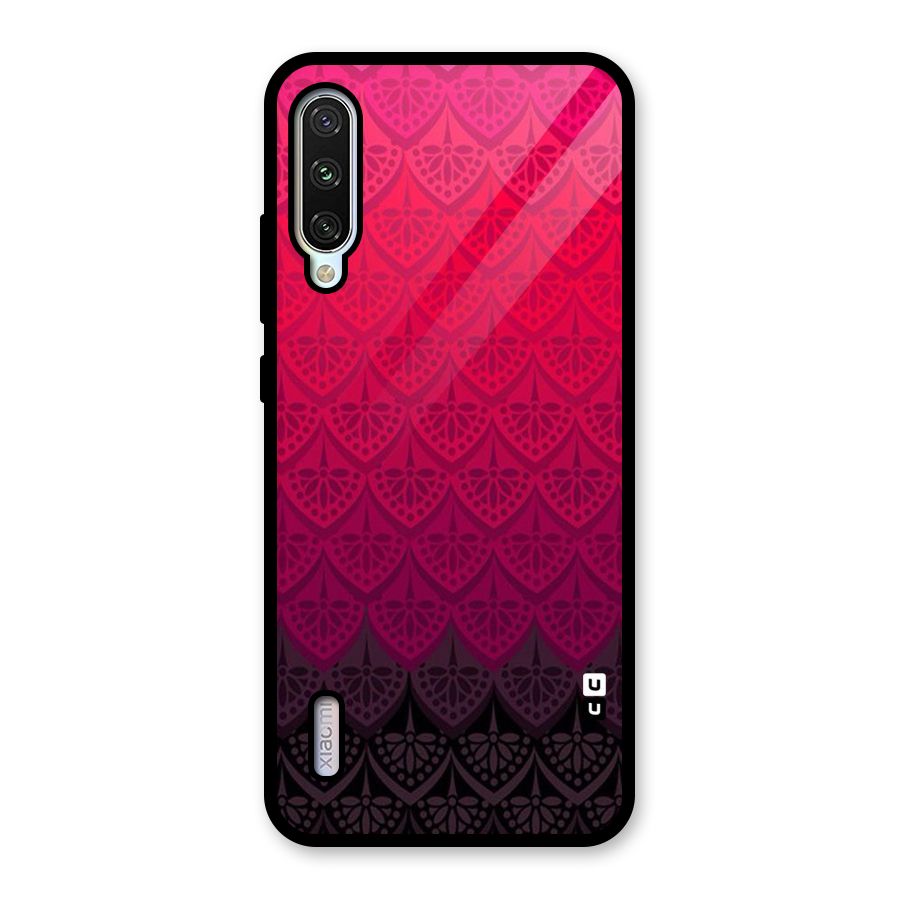Shades Red Design Glass Back Case for Mi A3