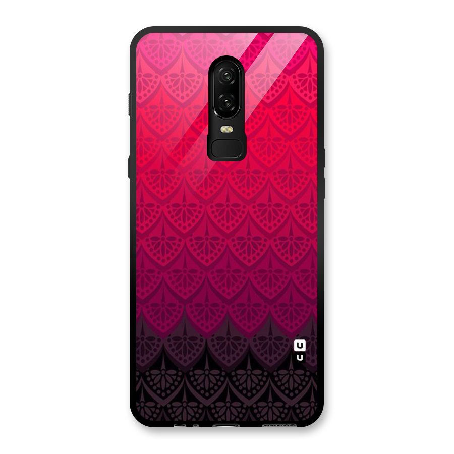 Shades Red Design Glass Back Case for OnePlus 6