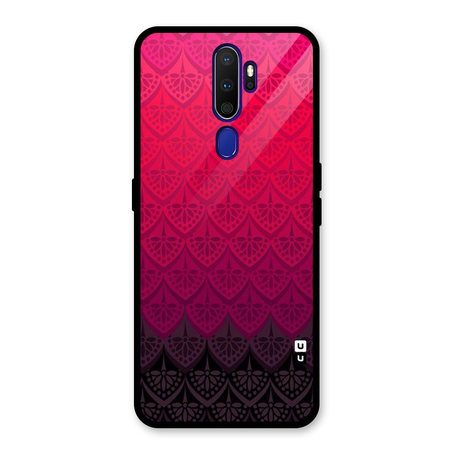 Shades Red Design Glass Back Case for Oppo A9 (2020)