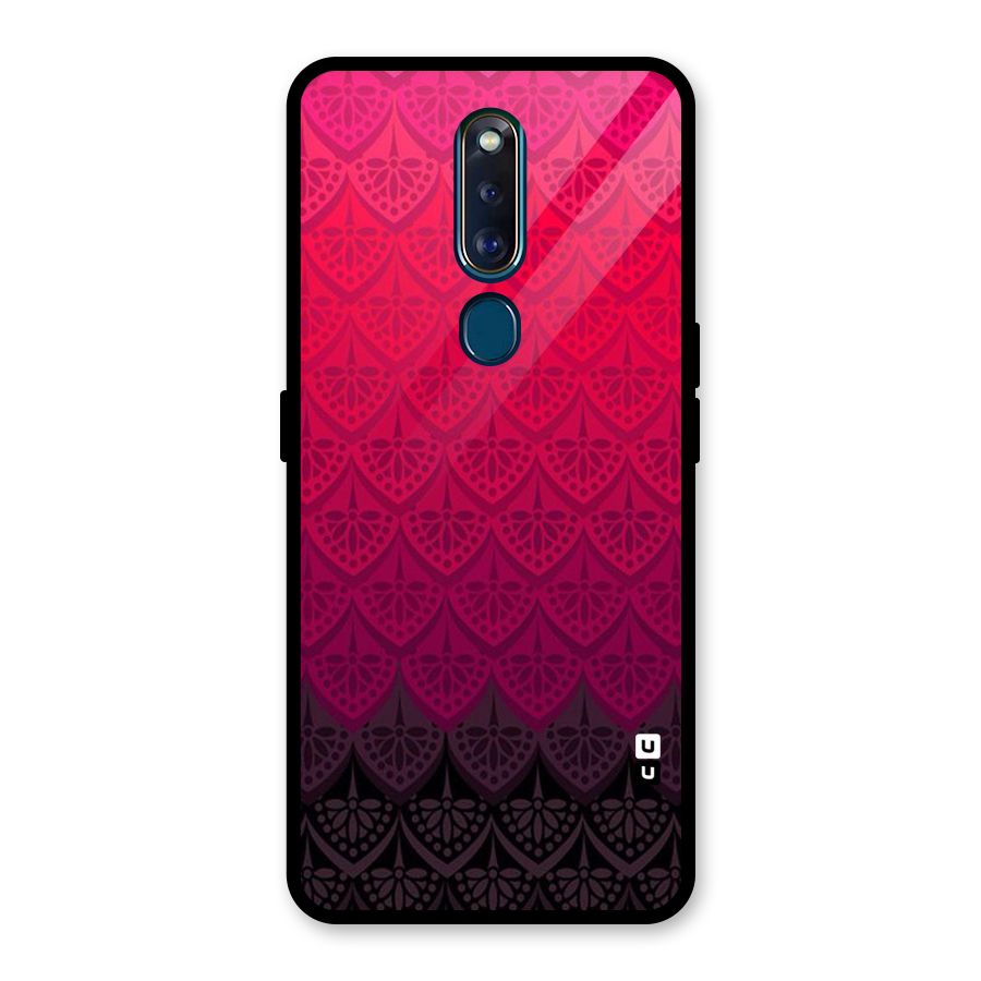 Shades Red Design Glass Back Case for Oppo F11 Pro