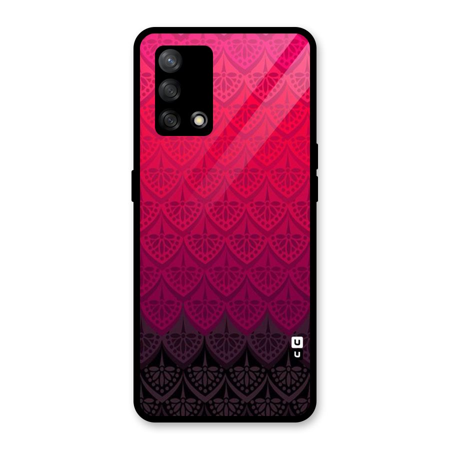 Shades Red Design Glass Back Case for Oppo F19