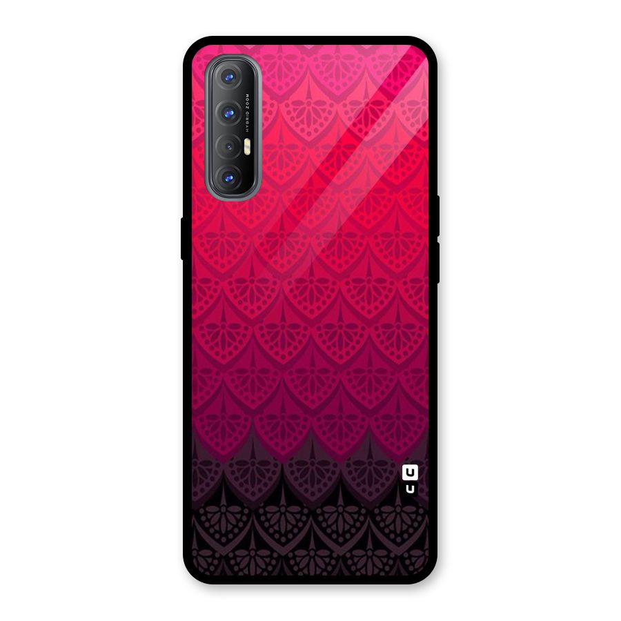 Shades Red Design Glass Back Case for Oppo Reno3 Pro
