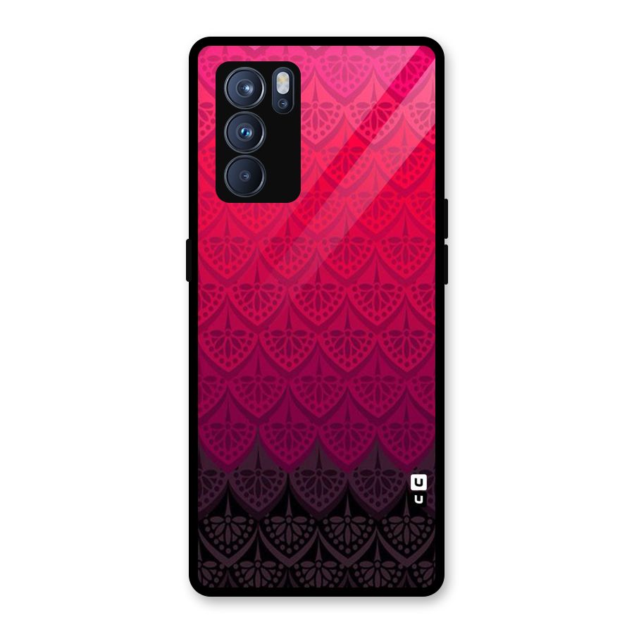 Shades Red Design Glass Back Case for Oppo Reno6 Pro 5G