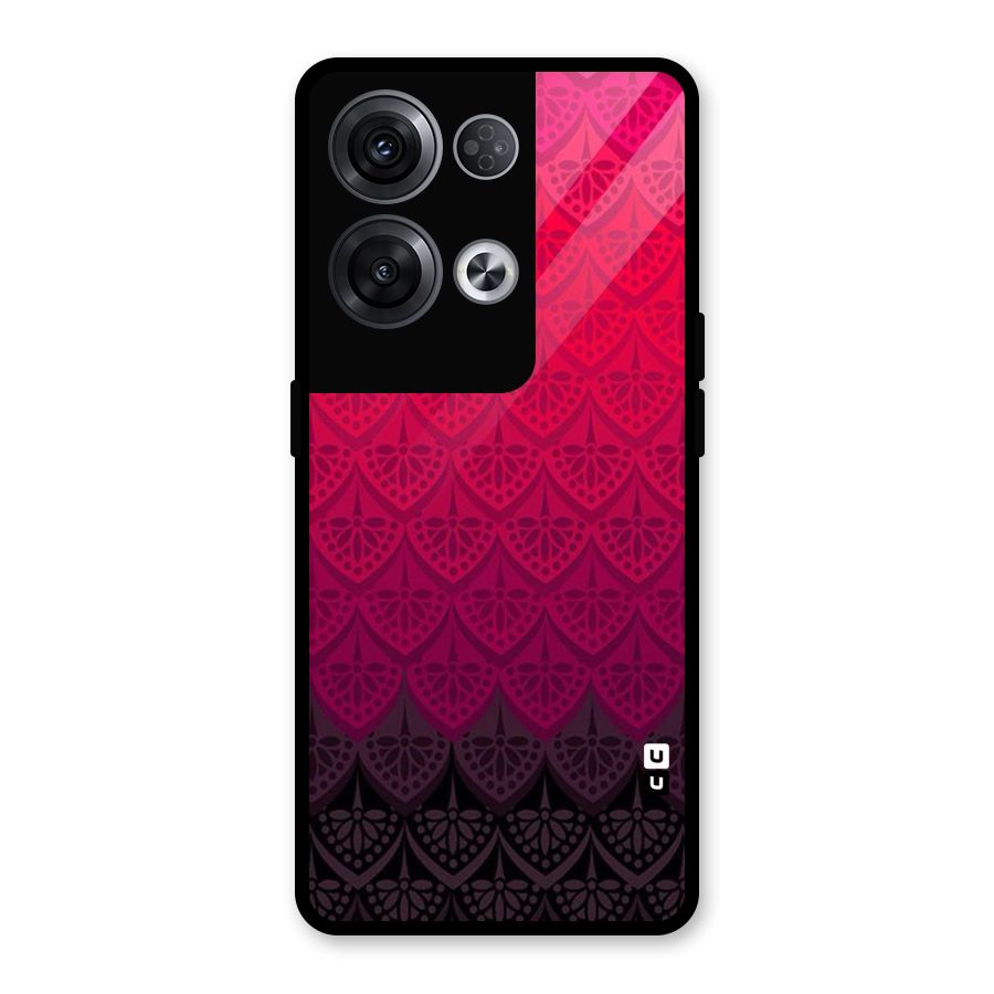 Shades Red Design Glass Back Case for Oppo Reno8 Pro 5G