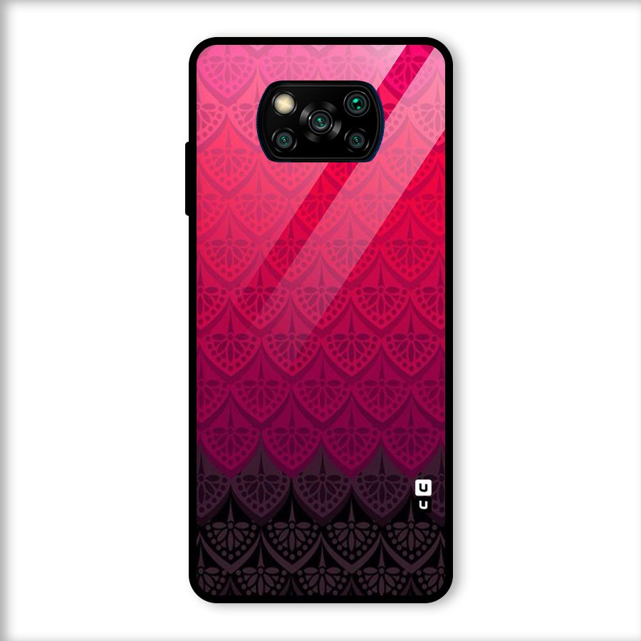 Shades Red Design Glass Back Case for Poco X3