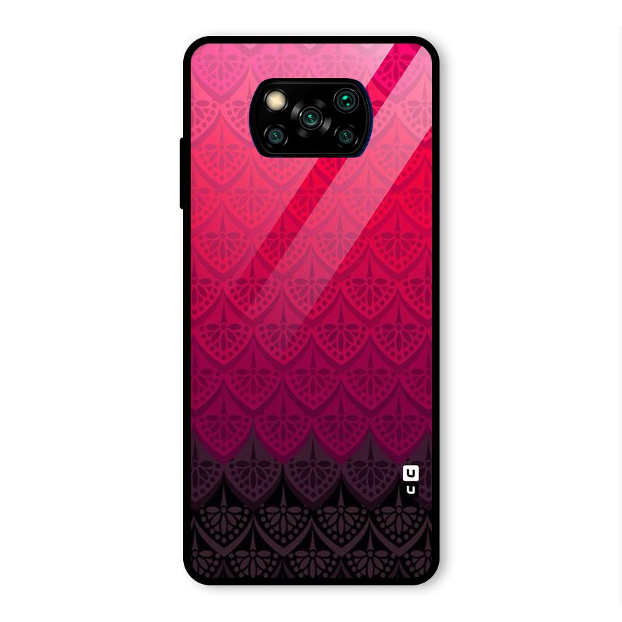 Shades Red Design Glass Back Case for Poco X3 Pro