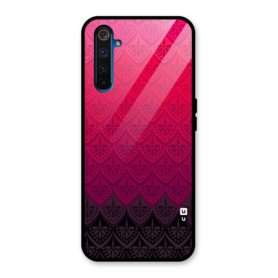 Shades Red Design Glass Back Case for Realme 6 Pro