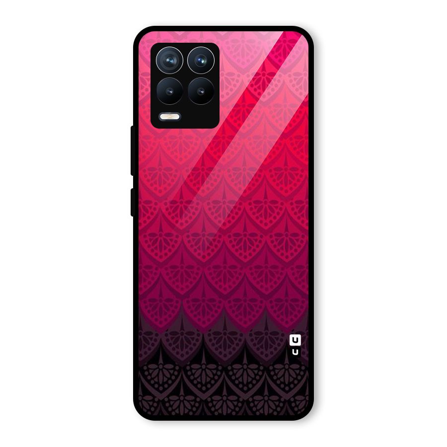 Shades Red Design Glass Back Case for Realme 8 Pro