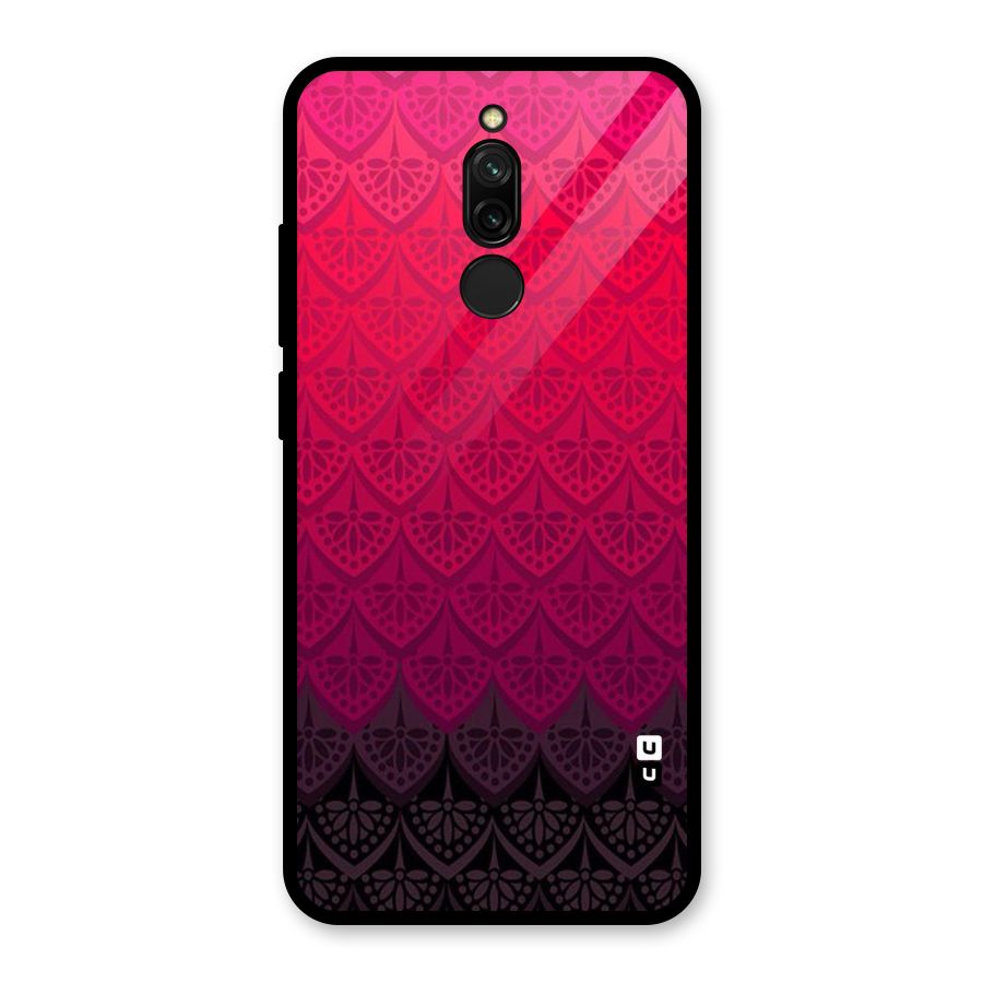 Shades Red Design Glass Back Case for Redmi 8