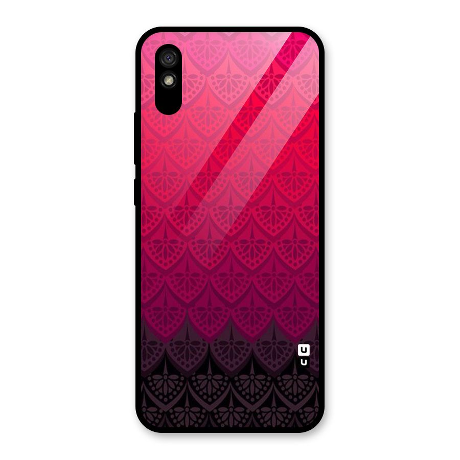 Shades Red Design Glass Back Case for Redmi 9A